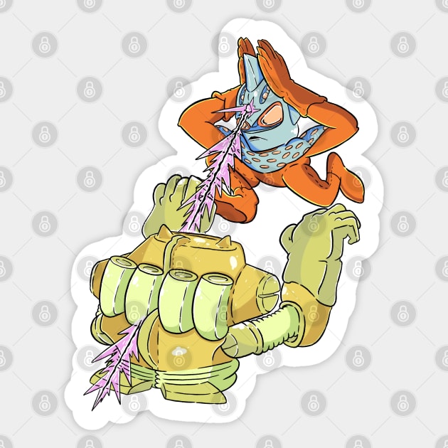 Ultra Seven Fights King Joe Sticker by Hojyn